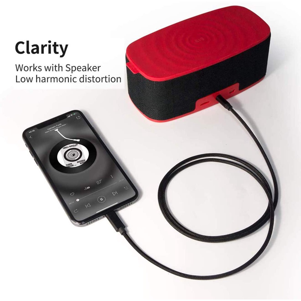 Dây Cáp Âm Thanh 3.5 mm Chuyển Đổi Lightning Sang Aux Cho iPhone 12 / 12 Pro / 12 Pro Max / 12 mini / 11 / 11 Pro / 11 Pro Max / XS / XS Max / XR / X Se, Đen