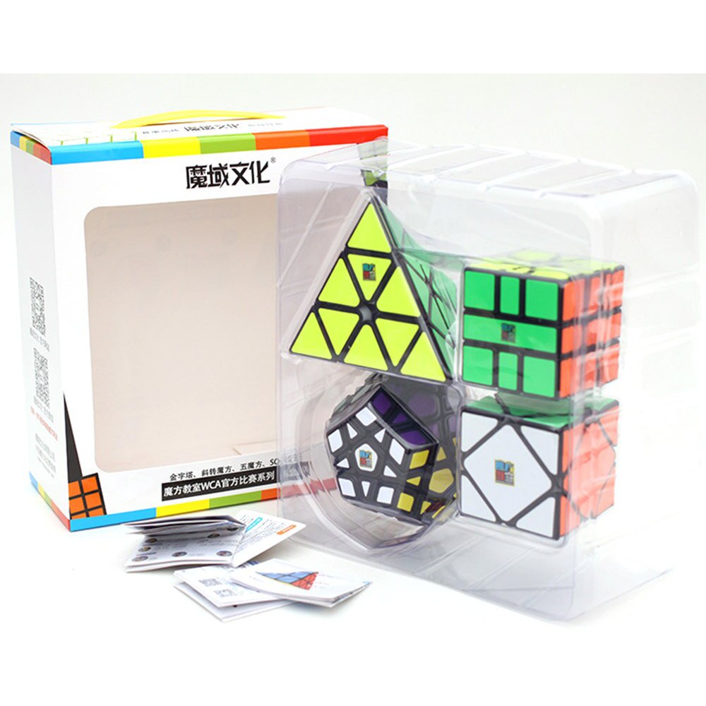 Combo 4 Rubik Moyu Sticker Siêu Biến Thể - 4 Rubik Giúp Phát Triển Trí Tuệ IQ