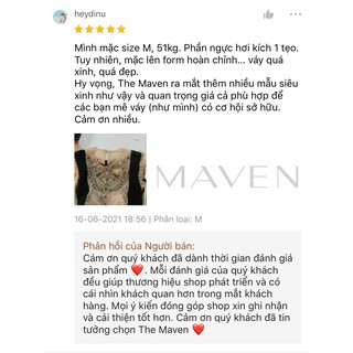 MAVEN - Váy đen đính đá Vivian