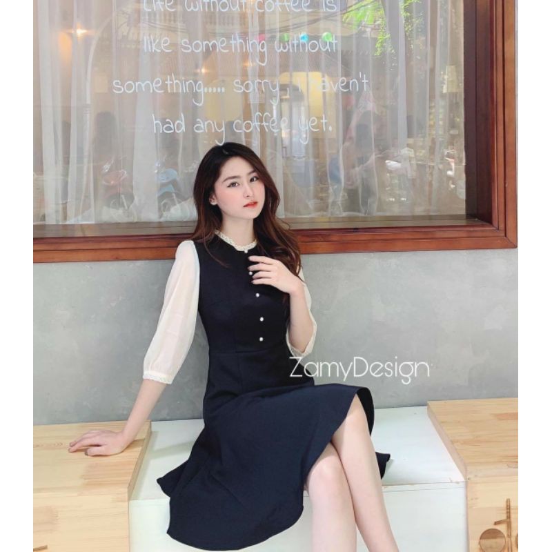 💥sỉ 💥váy xòe tay voan lỡ có khóa cho con ti sml 40.60kg