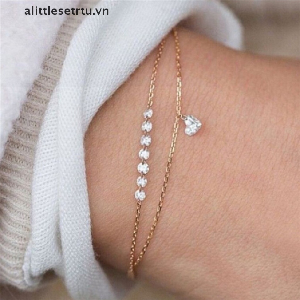 Vòng Tay Đính Đá Pha Lê Alittlesetrtu Vô Cực