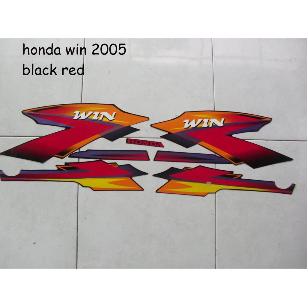 Miếng dán màu đỏ đen chuyên dụng cho xe Honda Win 100 2005