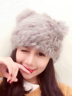 Mũ len lông thỏ tai mèo