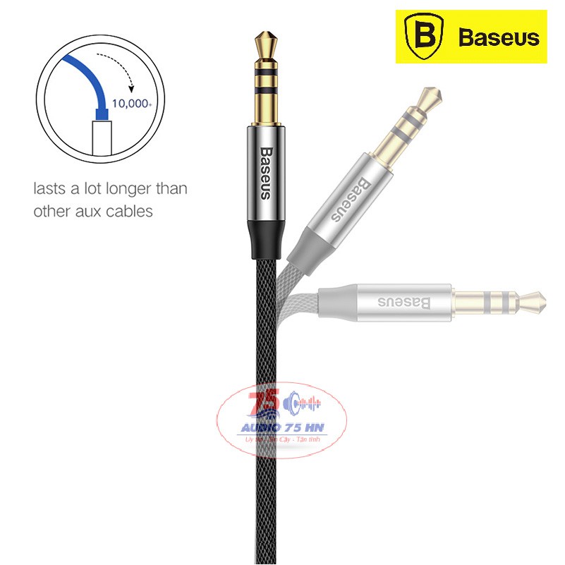 {CHính hãng} Cáp Aux Audio 3.5mm Baseus M30 - Dây cáp âm thanh 3.5 chất lượng cao dài từ 0.5M-1.5M