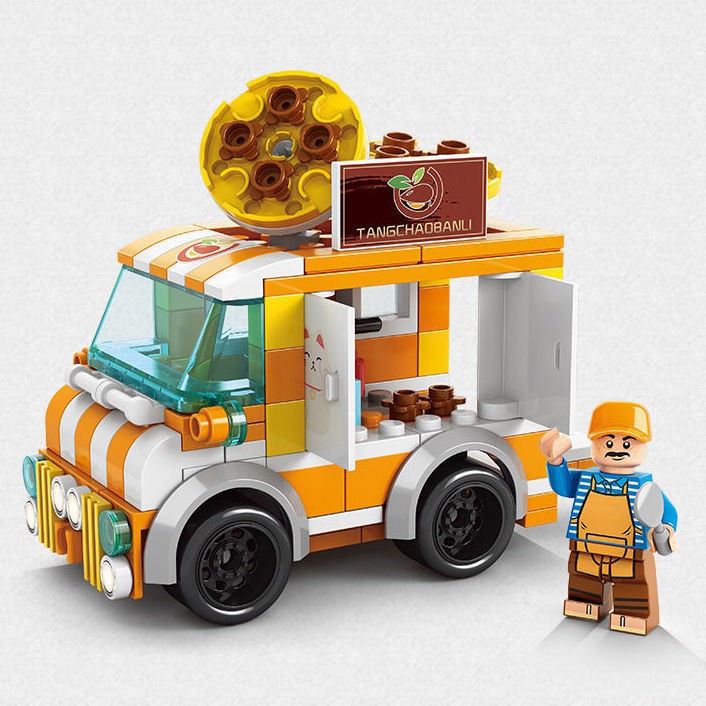 tương thích với các khối xây dựng Lego, chế độ xem đường phố, đồ ăn nhẹ lắp ráp chơi, trẻ em trai và gái