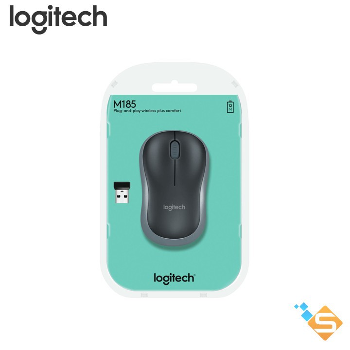 Chuột Không Dây Logitech M185 - Hãng Phân Phối - Bảo Hành 3 Năm