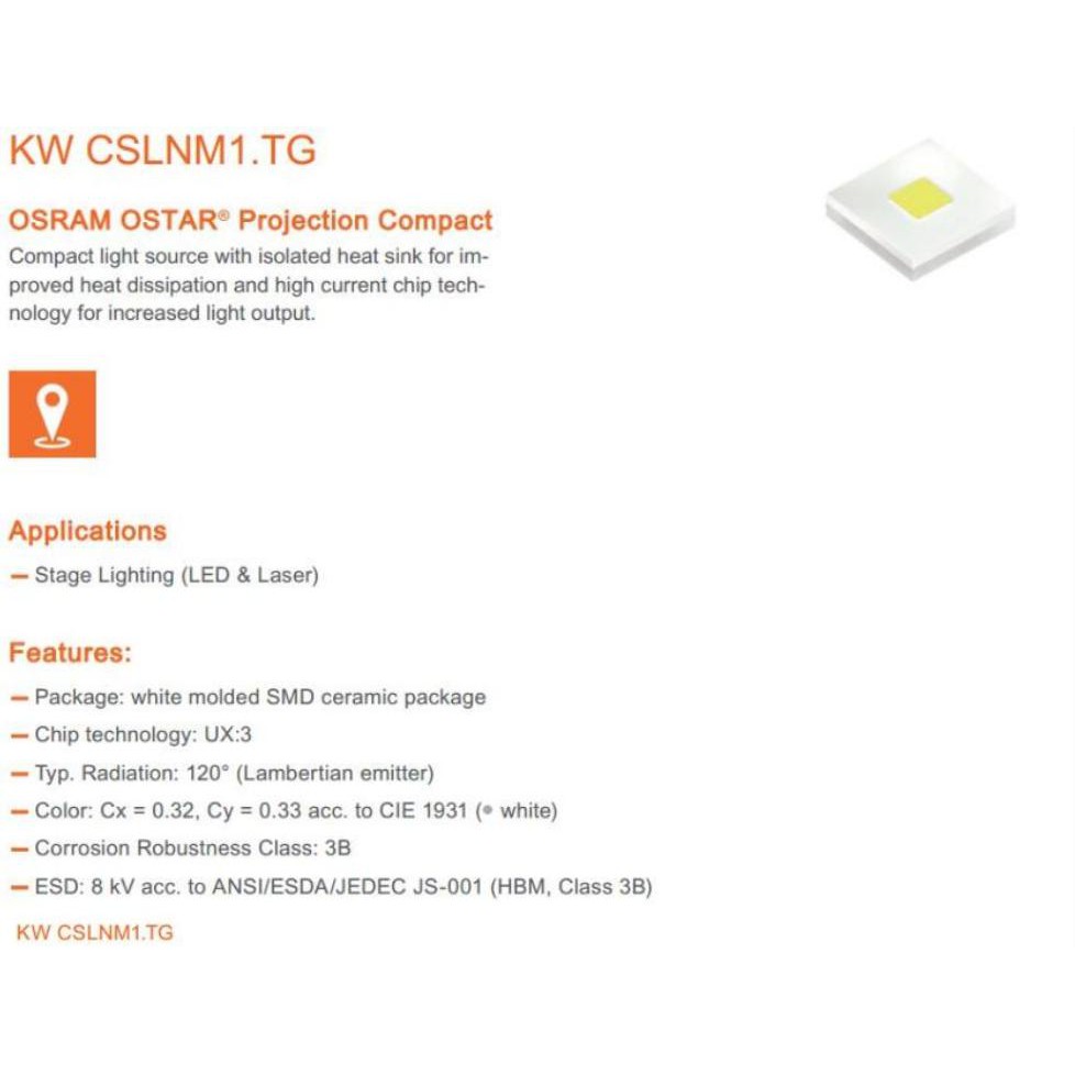 [chính hãng] led osram 3030 1mm công suất 10w quang thông 1000 lumen chiếu xa( CRI cao)