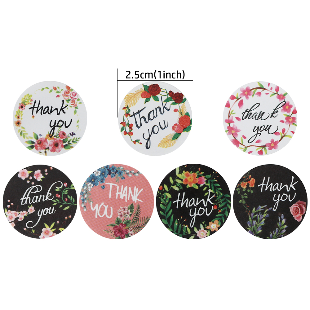 Set 500 / 1000 Nhãn Dán 1 Inch Trang Trí Đa Năng Tiện Dụng