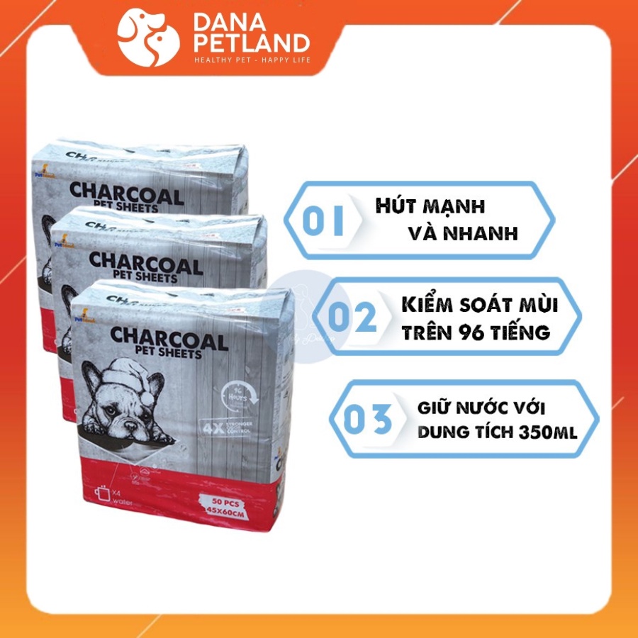 Tã lót cho chó mèo than hoạt tính Charcoal lót chuồng, khay vệ sinh