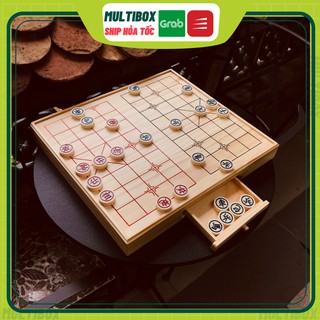 Bàn Cờ Tướng Lớn + Bộ Quân Cờ Đặc Ruột Cao Cấp Size Đại Gia Công Độc Đáo