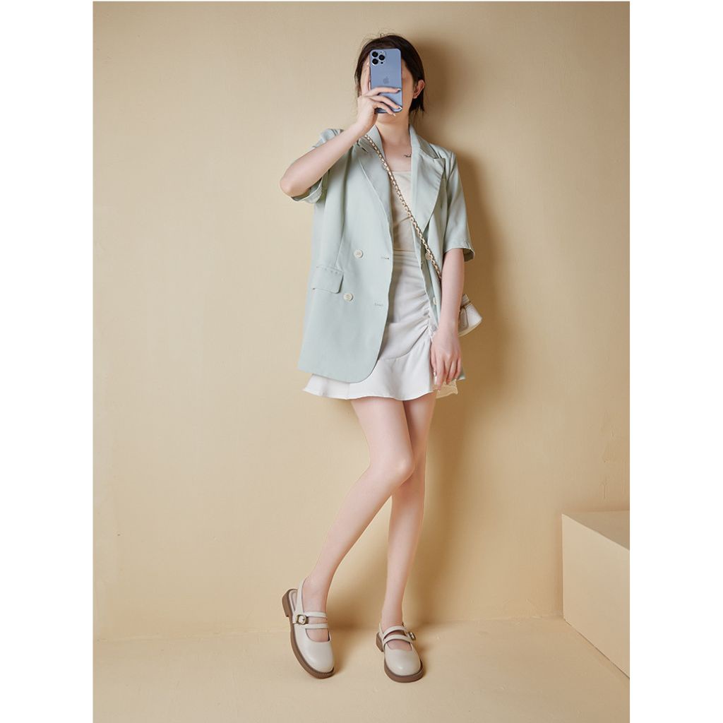 Giày búp bê đế bằng đap gót bịt mũi mẫu mới sang chảnh mã 17