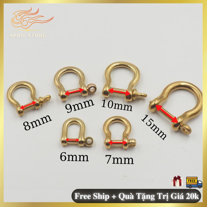 ️🏆️🏆️Khóa Móng Ngựa - Đồng Nguyên Chất - Ring Phụ Kiện EDC - Phong Cách Châu Âu - Độ dày 2.5 mm- 5 Size