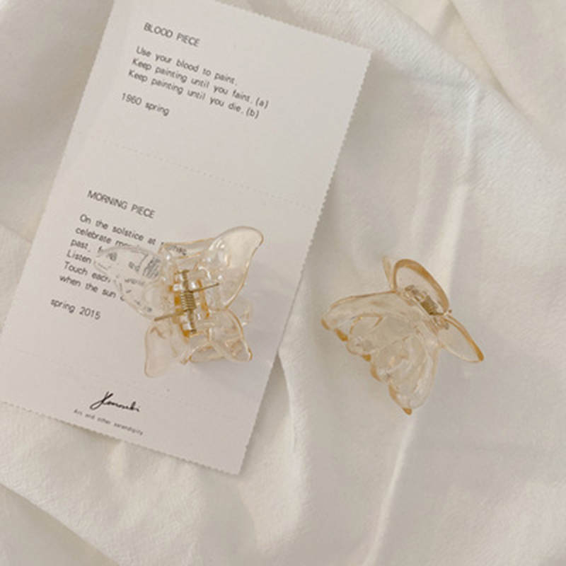 BUTTERFLY Kẹp Tóc Trong Suốt Hình Bướm Xinh Xắn Cho Nữ