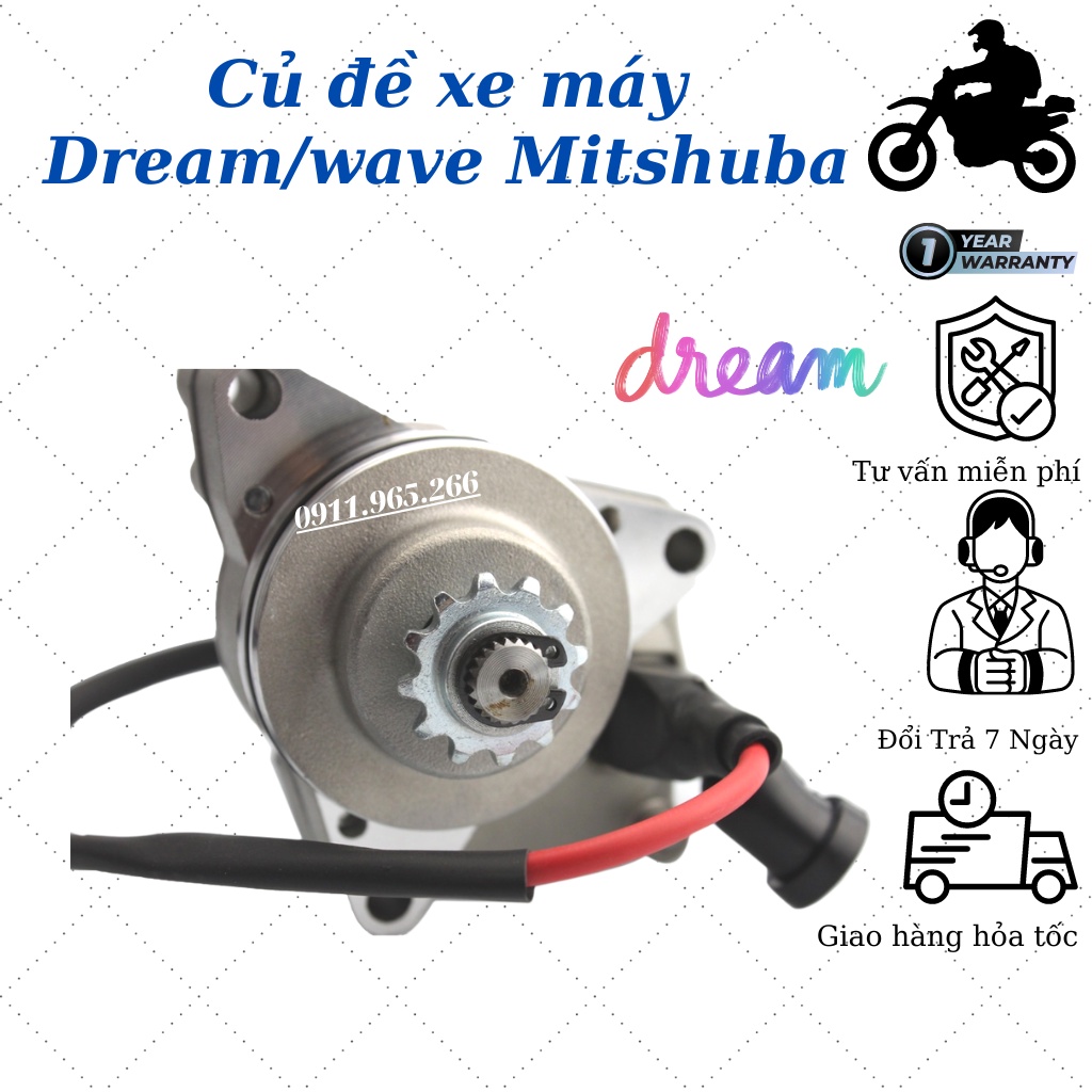 Củ đề dream, wave, Win100 Chính Hãng Mitsuba