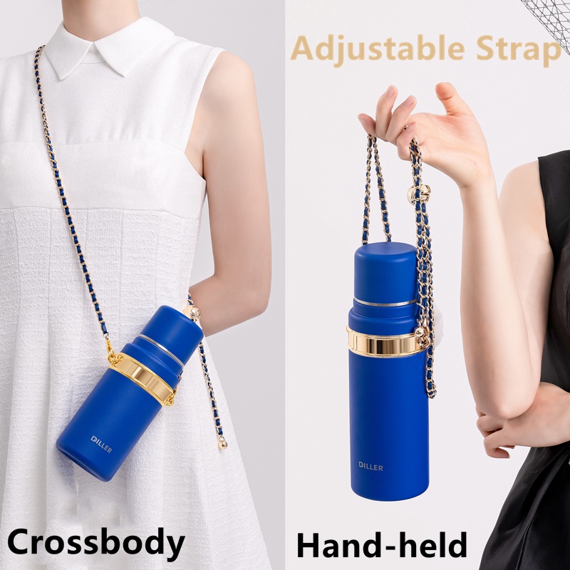 Bình Nước Giữ Nhiệt Bằng Thép Không Gỉ SUS316 Kèm Ống Hút Và Vỏ Bọc Dung Tích 550ml / 700ml MLH9061