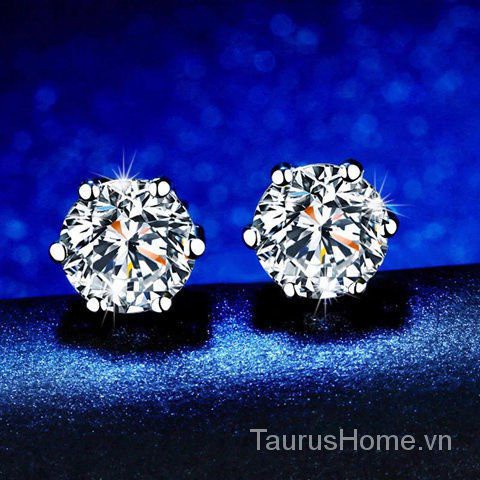 Bông Tai Đính Đá Kim Cương Nhân Tạo Pt950Platinum 1.5carat Fveb