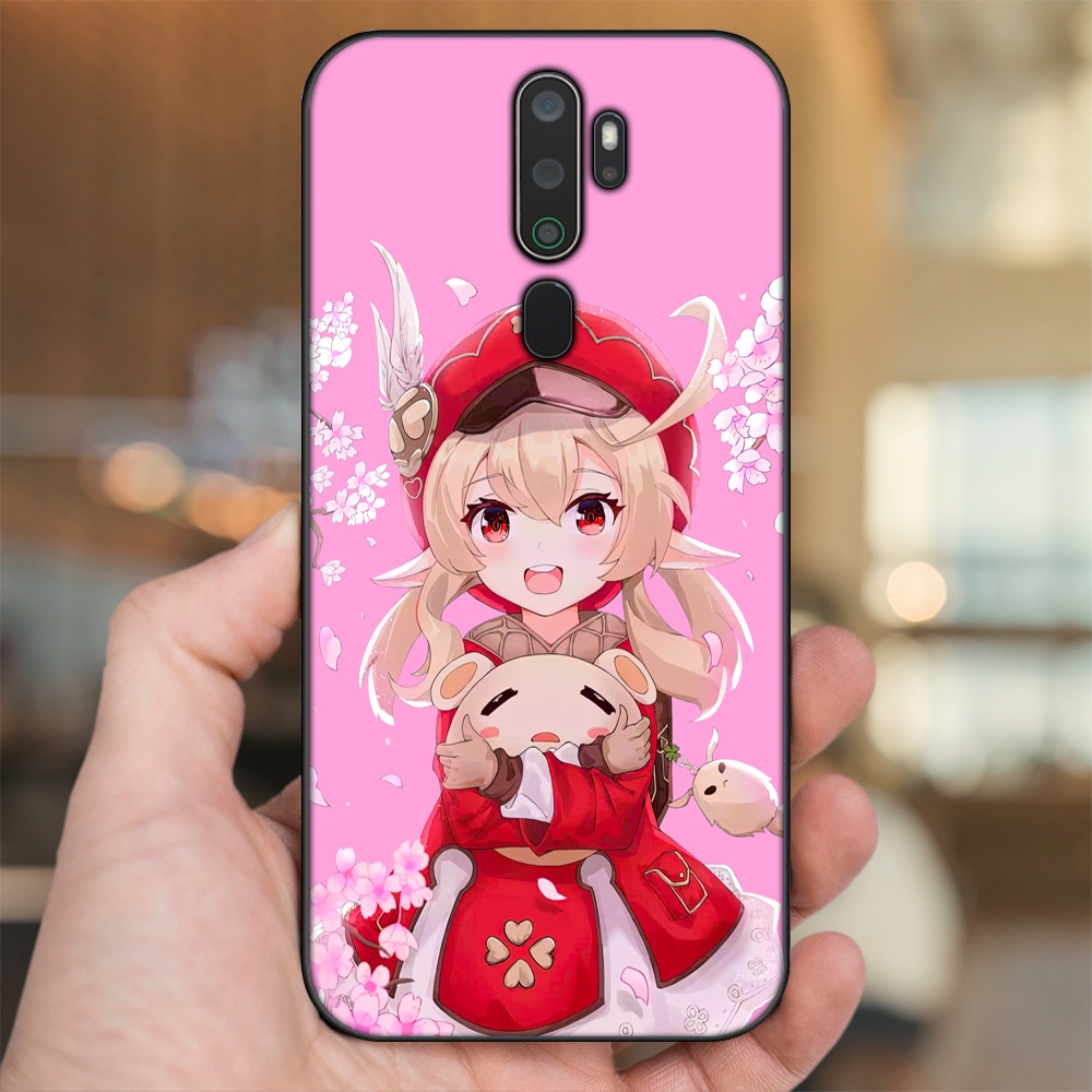 Ốp lưng Oppo A5 2020, A9 2020 viền đen in hình Klee Genshin Impact