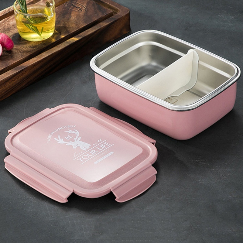 Hộp Đựng Cơm Trưa Cách Nhiệt Chống Rò Rỉ Bằng Thép Không Gỉ PP Có Thể Tháo Rời