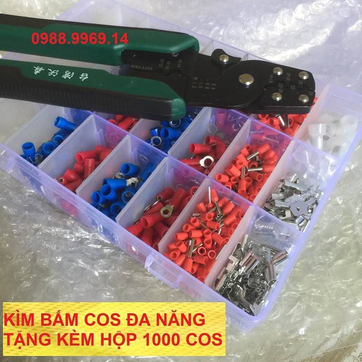 KÌM BẤM COS ĐA NĂNG TẶNG HỘP 1000 COS CÁC LOẠI