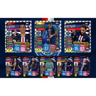Bộ thẻ Match Attax PSG/AC Milan 2019/2020