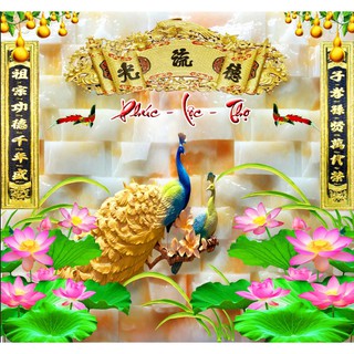 Tranh dán tường 3D Phòng thờ 80cm*1m2