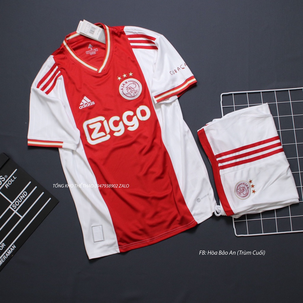 Bộ Quần Áo Đá Banh  CLB Ajax Amsterdam Sân nhà / Quần Áo Bóng Đá AJAX màu đỏ cao cấp 2022/23 phom 43-90kg