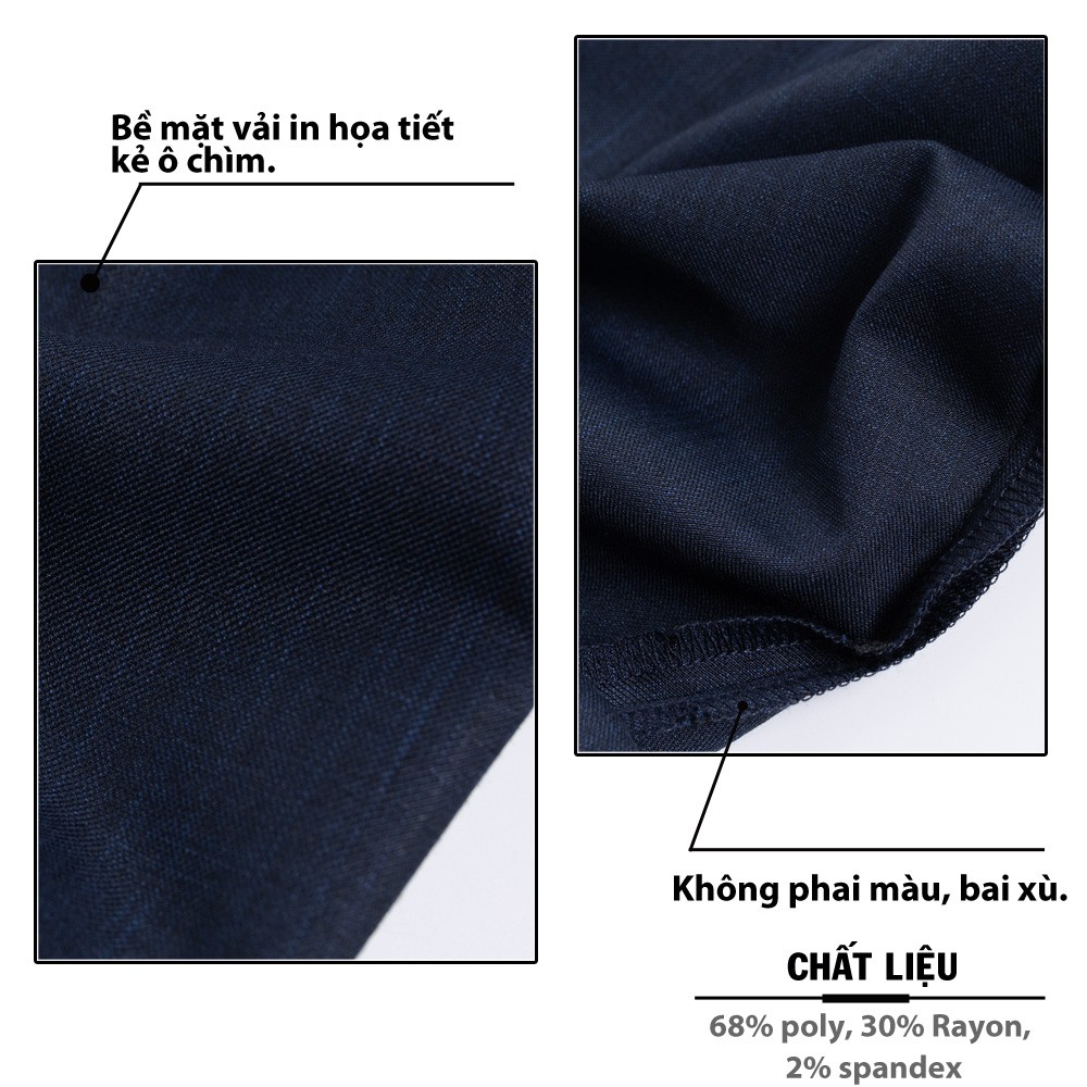 Quần Tây Nam 5S Họa Tiết Màu Tím Than , Dáng Ôm Vừa, Chất Liệu Ít Nhăn, Thoáng Mát, Thấm Hút Tốt (QAU0407S1DEN) | BigBuy360 - bigbuy360.vn