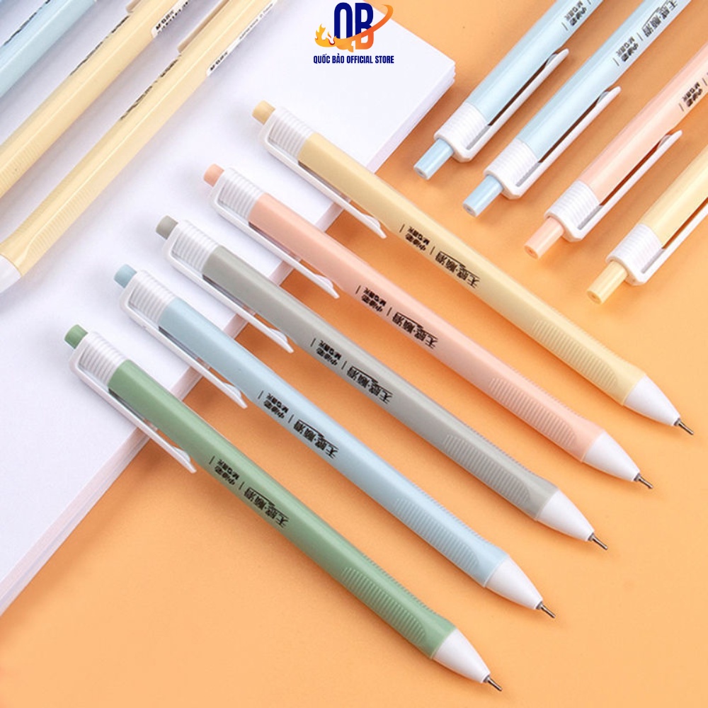 Bút bi bấm văn phòng mực xanh ngòi 0.5mm M&G hộp 40 chiếc giá rẻ viết nét đều trơn tru phù hợp cho học sinh