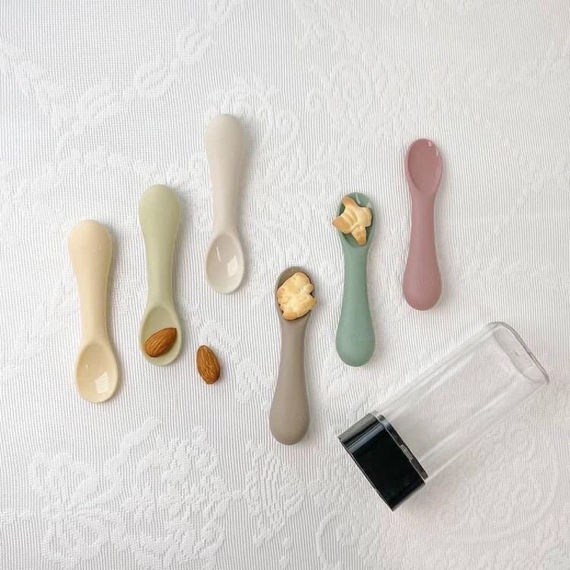 Thìa ăn dặm cho bé silicon bluemama nội địa hàn