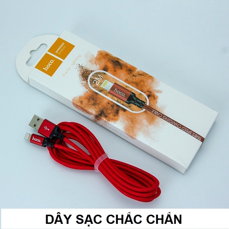 Dây sạc HOCO X14 dài 1M/2M Sạc iphone/Type C /SamSung-Micro/Ipad chính hãng