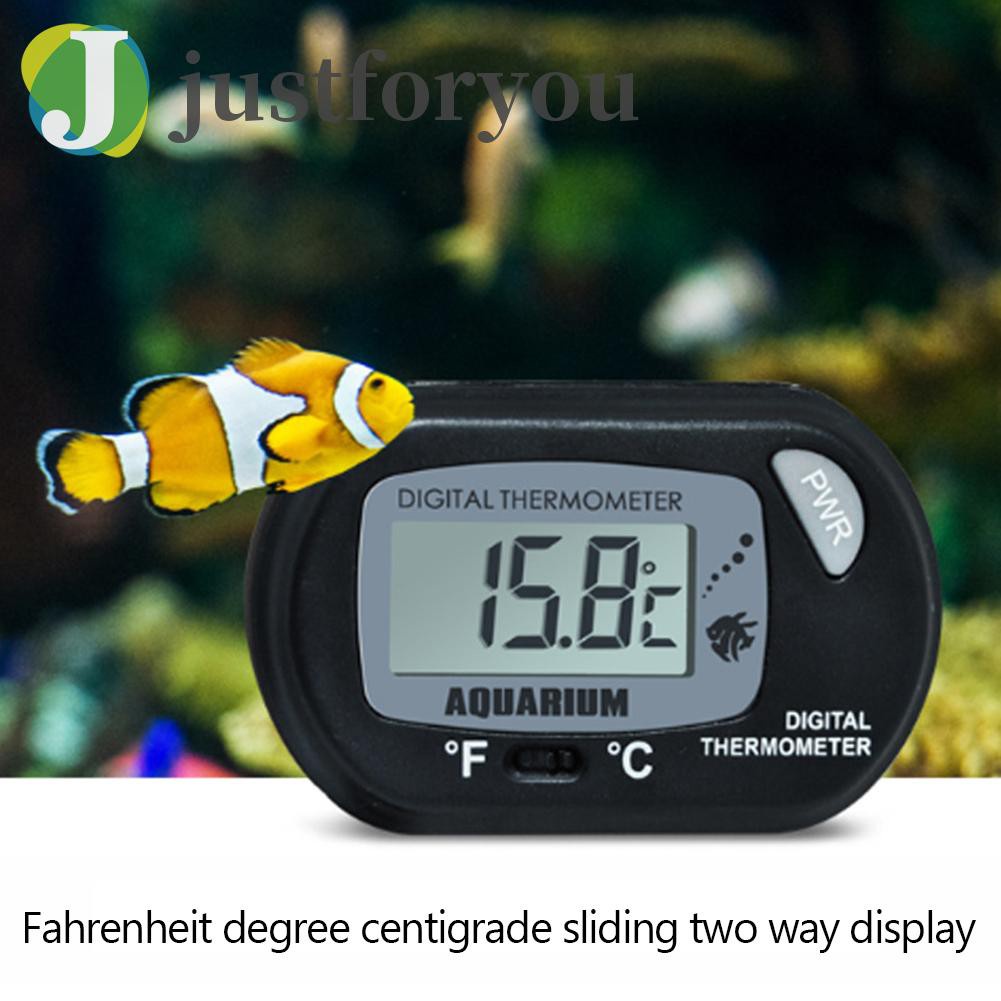 Justforyou2 Digital LCD Screen Sensor Aquarium Water Temperature Meter Controller Tool