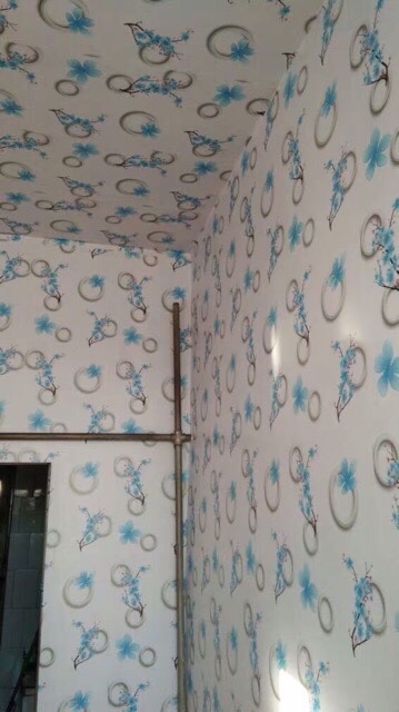 Giấy dán tường cành đào cuộn 10m [FREE_SHIP] hàng có keo sẵn dán cực sang chảnh