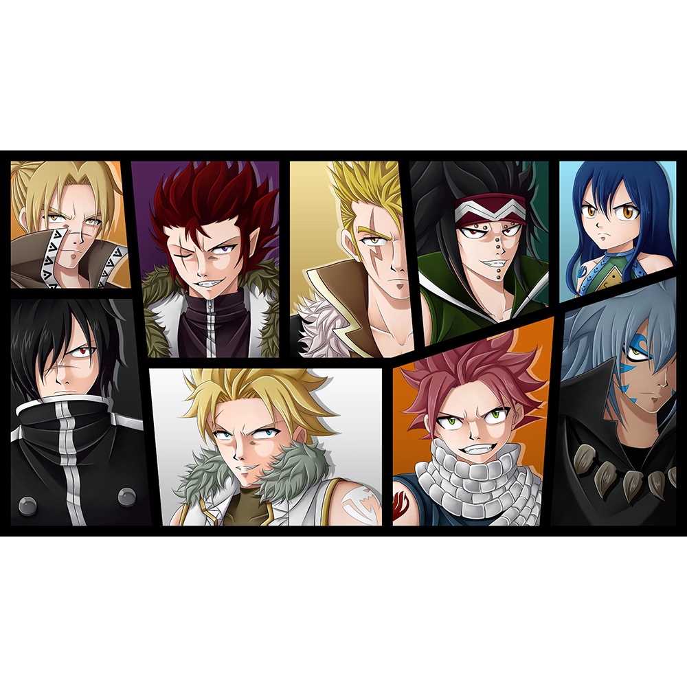 Poster A2, A3, A4 dán tường Anime, decal trang trí có keo FAIRY TAIL - Mẫu 3