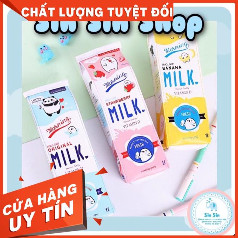 Bóp Viết - Hộp Bút Hình Hộp Sữa Hoạt Hình Dễ Thương [HOT]