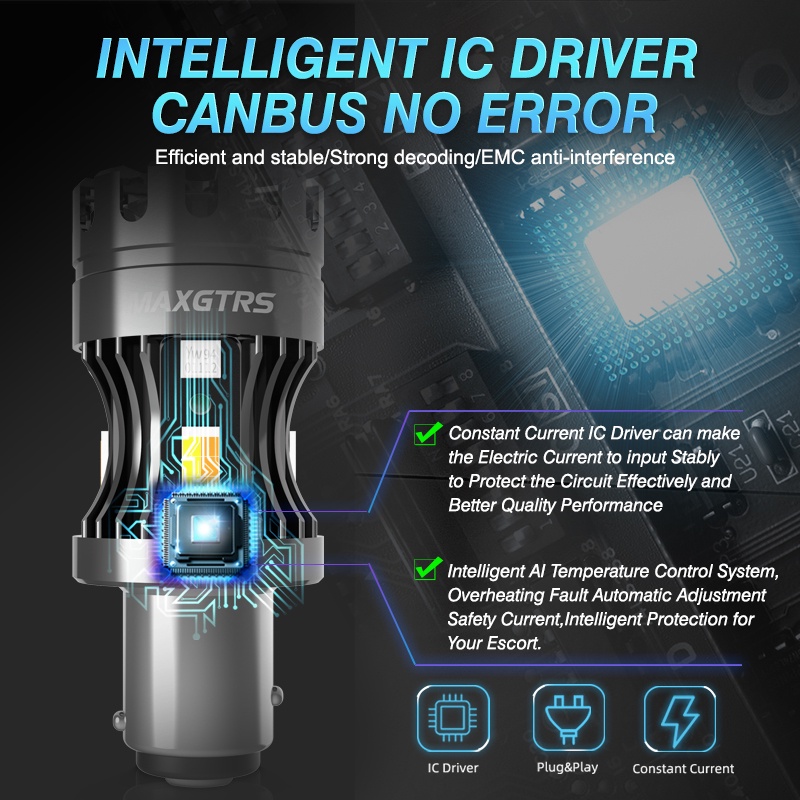 Set 2 Đèn LED Tín Hiệu Màu Trắng Hổ Phách 1157 7443 W21 / 5W BAY15D Canbus T25 3157 3156 DRL