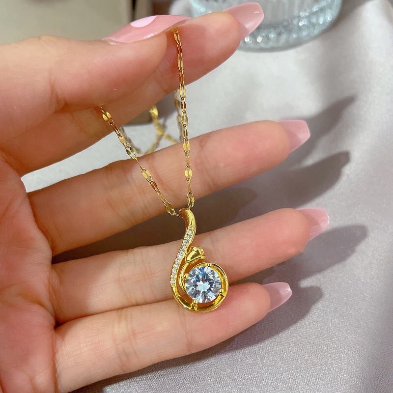 Dây chuyền titan hoa hồng không đen, không phai màu