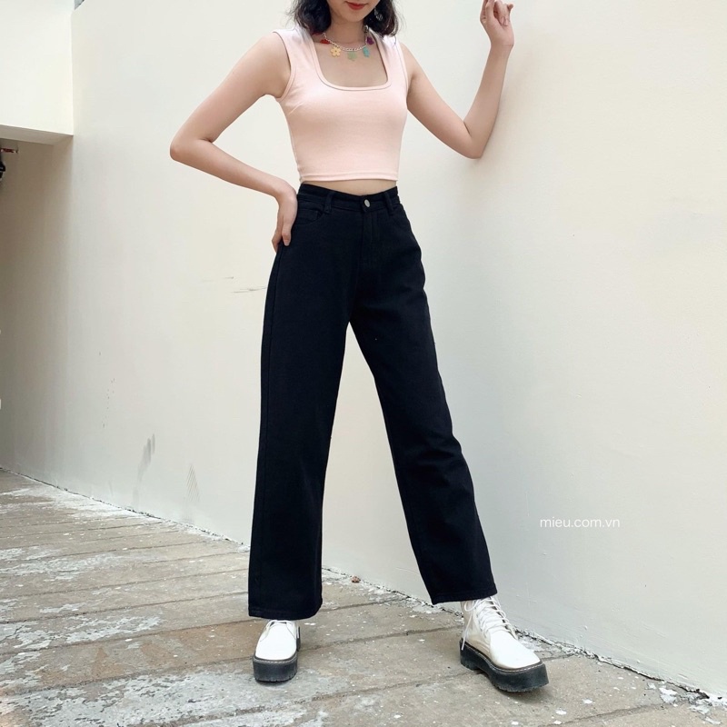 [Miều Fashionista] Quần ống suông jean - 8069