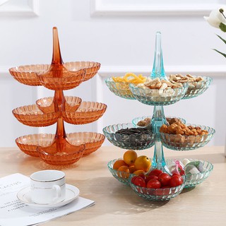 khay đựng bánh kẹo, trái cây 3 tầng đa năng