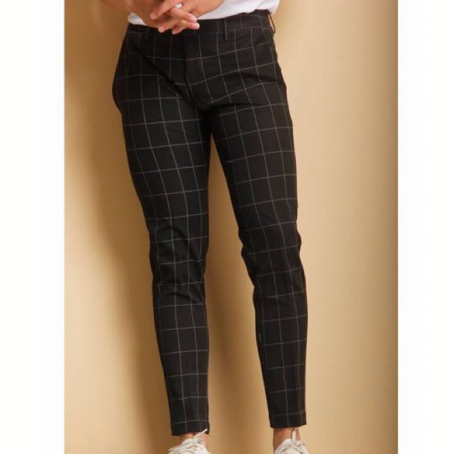 Quần Tây Đen Caro Ống Côn[ Như Hình] | BigBuy360 - bigbuy360.vn