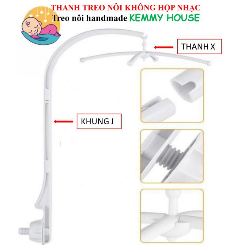 (Cực rẻ) Thanh treo nôi không hộp nhạc