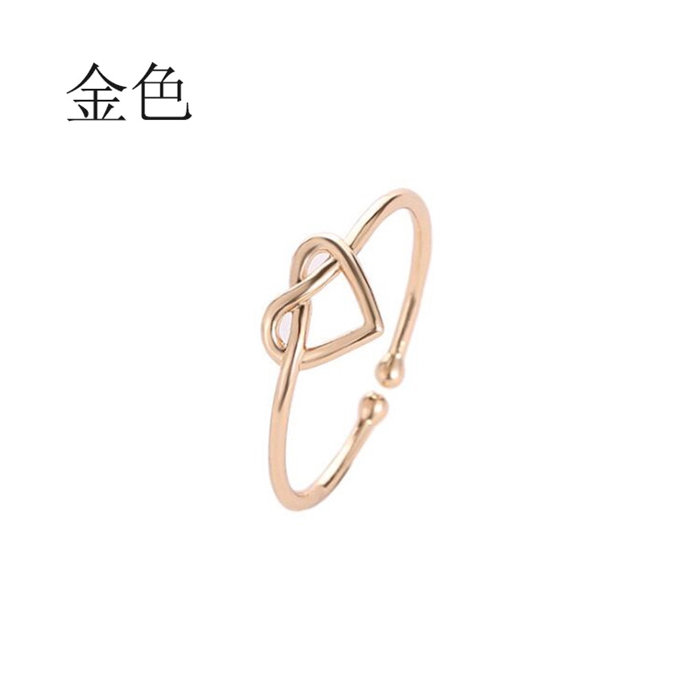 Nhẫn đeo tay kim loại tạo hình trái tim phong cách Hàn Quốc cho nữ
