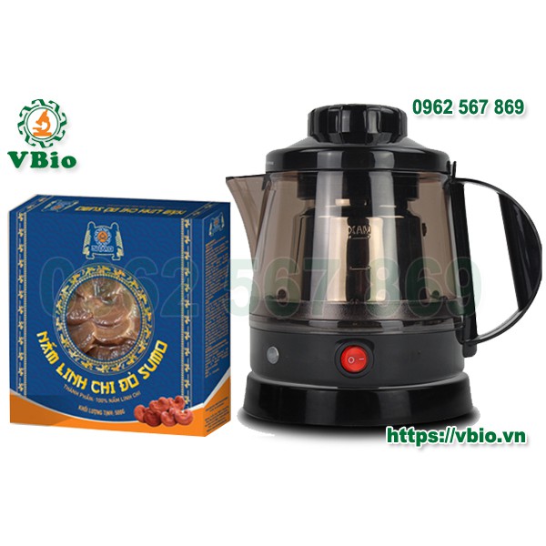 ẤM SẮC LINH CHI VÀ BỘ QUÀ LINH - LINH CHI CHO SỨC KHỎE KÈM ẤM SẮC THẢO DƯỢC