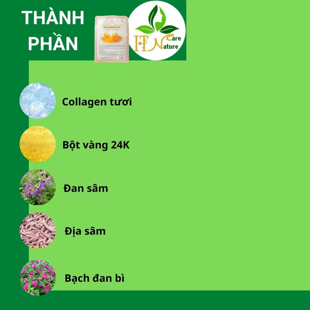 Mặt nạ collagen và.ng 24K căng bóng da HT Nature Care