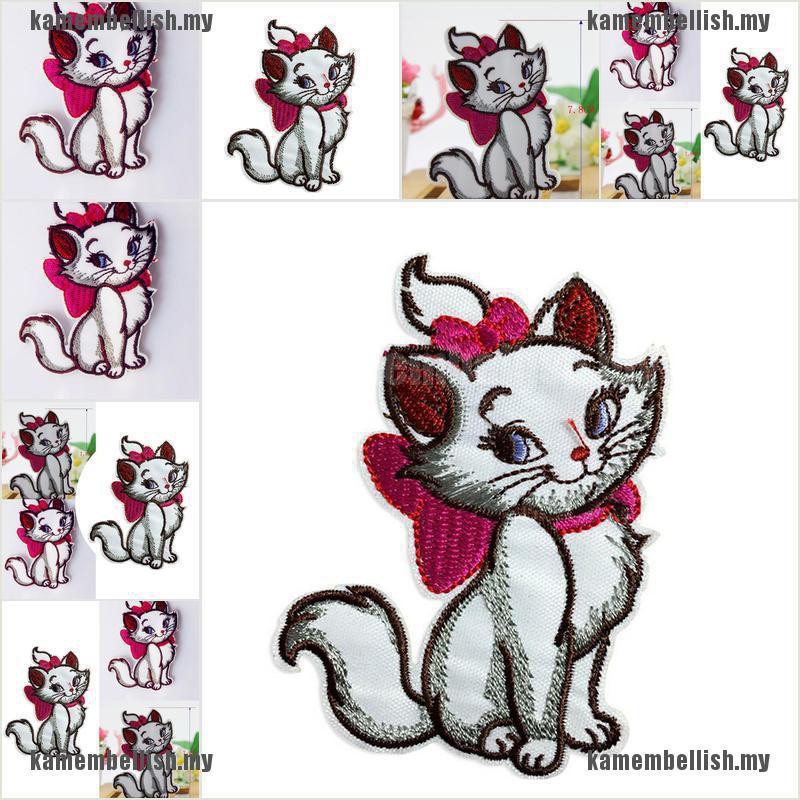 Sticker Ủi Thêu Hình Mèo Dễ Thương