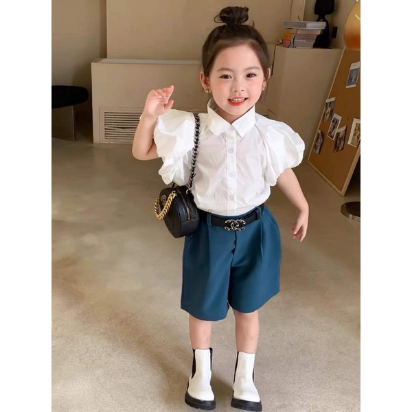 Set quần áo kèm thắt lưng xin xắn cho bé