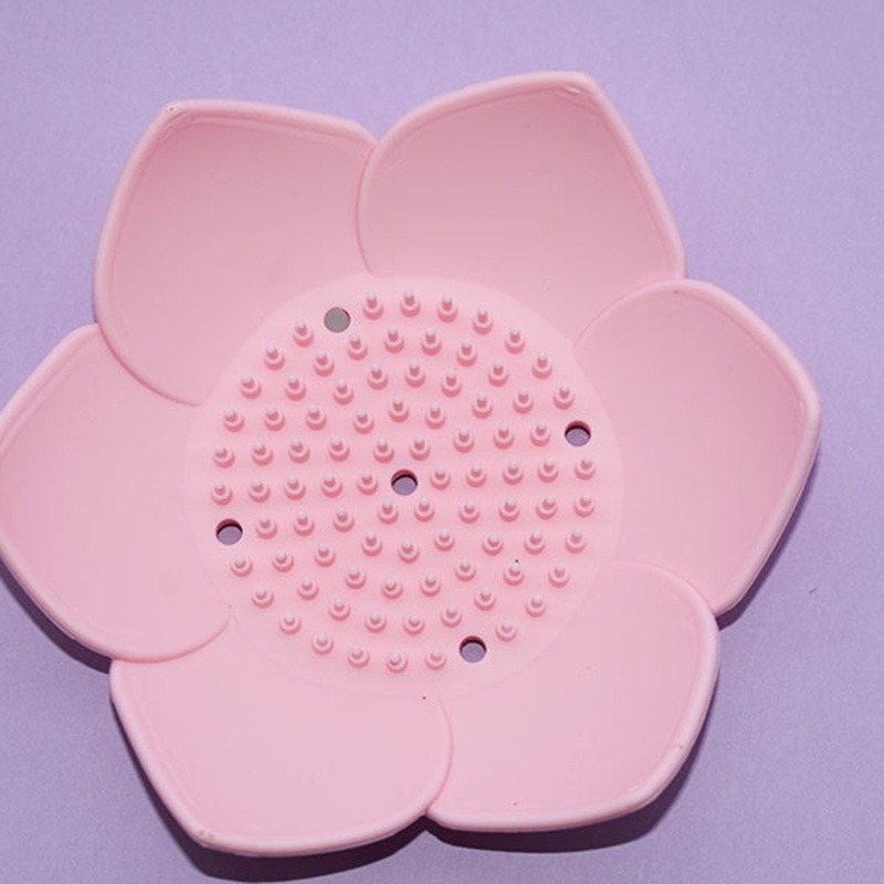 Bộ Khay Đựng Xà Phòng Bằng Silicone Có Rãnh Thoát Nước Tiện Dụng