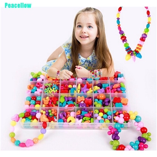 Bộ 450 hạt cườm xỏ lỗ nhiều màu sắc