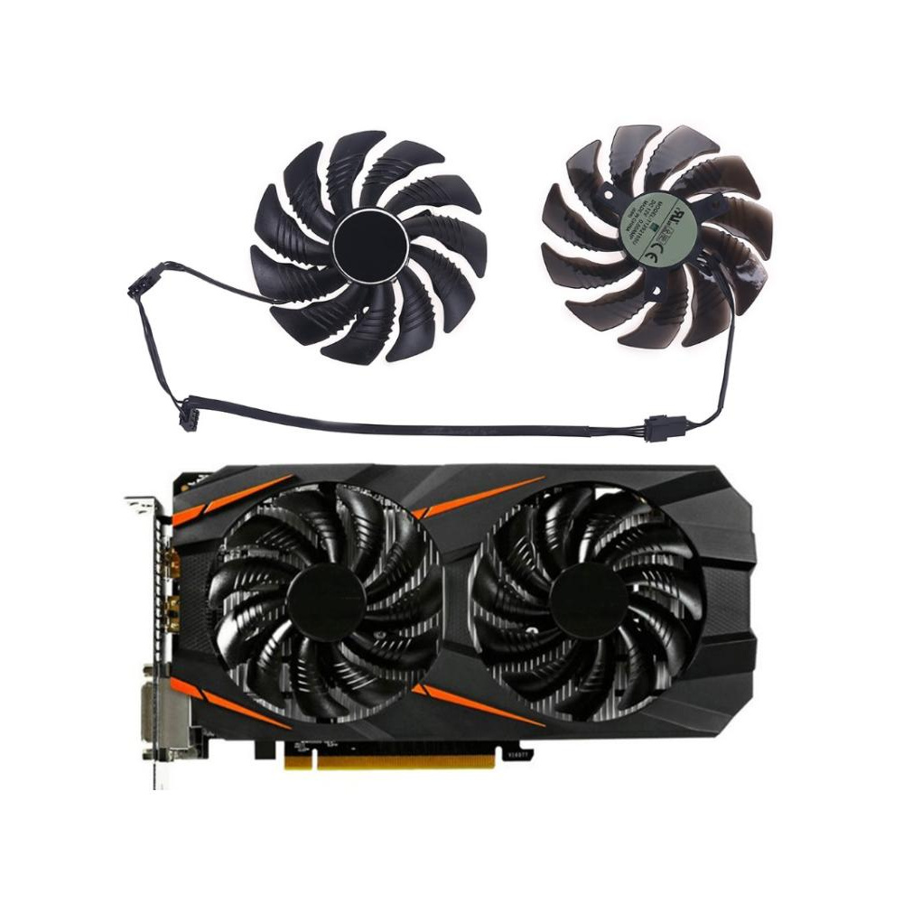 1 / 2 Quạt Tản Nhiệt 88mm T129215Su 4pin Cho Gigabyte Geforce Gtx1060 1650 1070 Gtx 1050ti