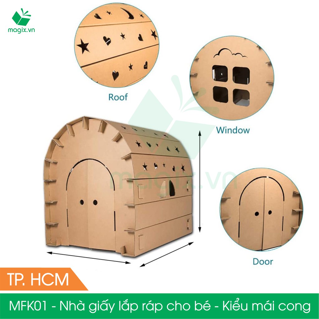 MFK - Nhà giấy carton - Hình con mèo lắp ráp cho bé
