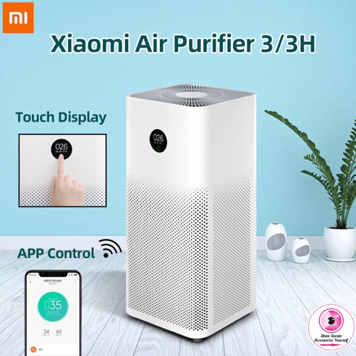 Máy lọc không khí Xiaomi Mi Air Purifier 3H I Xiaomi Mi Air Purifier Gen 3 - Diện tích 48m2 - Công suất 38W